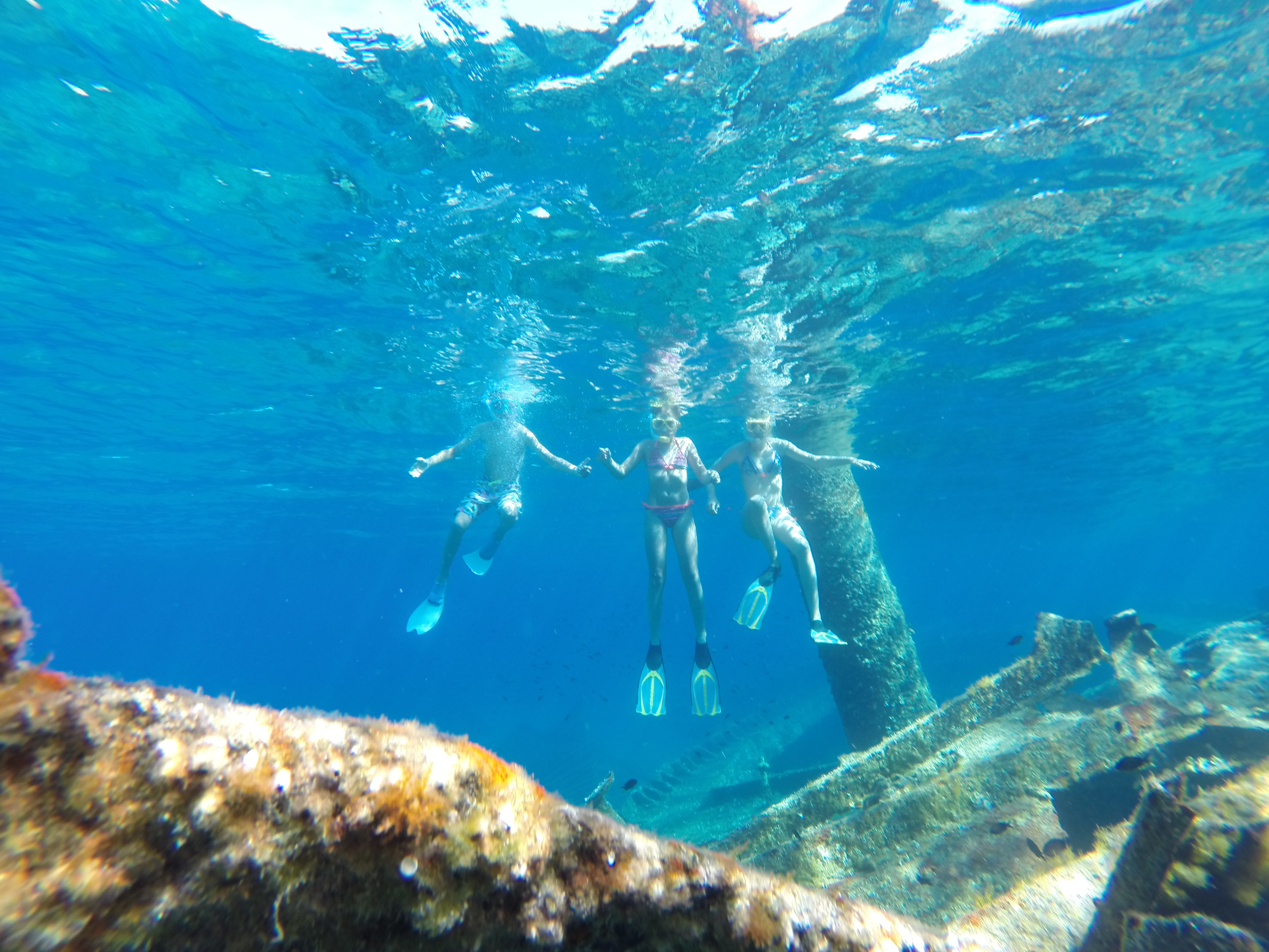 Kids snorkeling